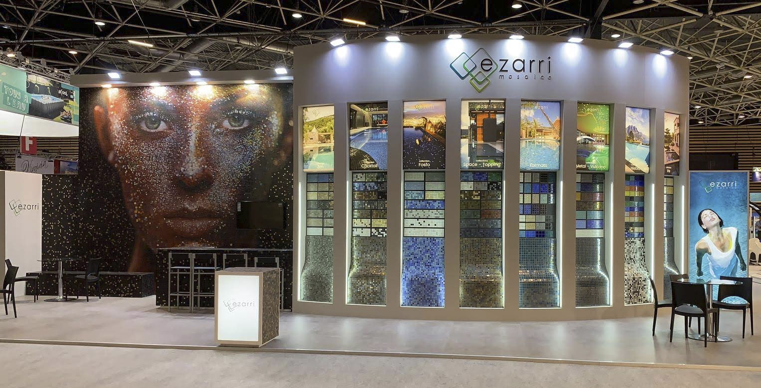 Ezarri at Piscine Global Europe 2018 in Lyon with all our colours and formats